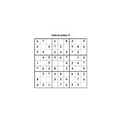 grille 17 de sudoku Primaire cycle 3