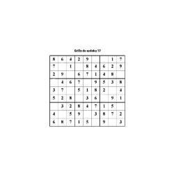 Grille 17 de sudoku cycle 2 du primaire