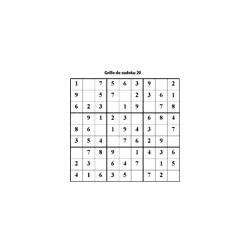 grille 20 de sudoku cycle 2 du primaire
