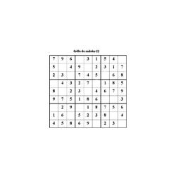 grille 22 de sudoku cycle 2 du primaire