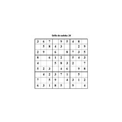 grille 24 de sudoku Primaire cycle 3