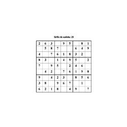 grille 25 de sudoku Primaire cycle 3