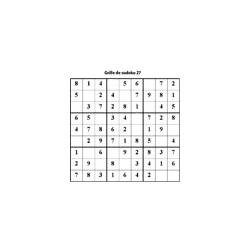 Grille 27 de sudoku cycle 2 du primaire