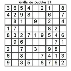 Sudoku enfant niveau 2 du primaire sudoku 31