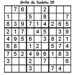 Grille de sudoku 35 pour enfants du primaire niveau 3