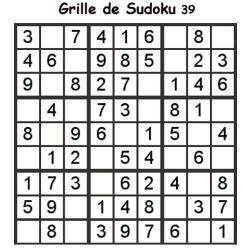 Grille de sudoku 39 pour enfants du primaire niveau 3