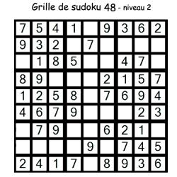Grille de sudoku 48 pour enfants du primaire niveau 3