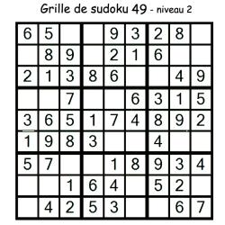 Grille de sudoku 49 pour enfants du primaire niveau 3