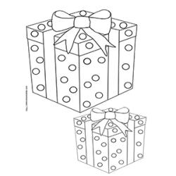 Coloriage de cadeaux dessin 8