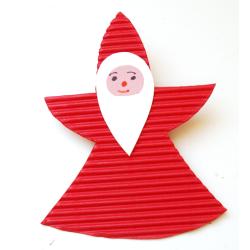 Réaliser des petites décoration Père Noël en carton ondulé pour les fêtes