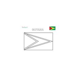 Coloriage du drapeau du Guyana