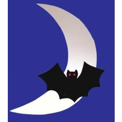 Fabriquer une lune et chauve souris d'Halloween