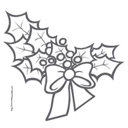 coloriage d'un bouquet de houx