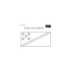 Coloriage du drapeau des îles Salomon