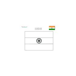 Coloriage du drapeau de l'Inde