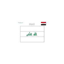 Coloriage du drapeau de l'Irak