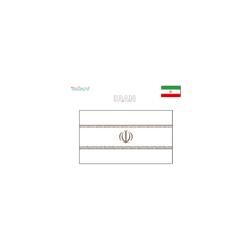 Coloriage du drapeau Iran