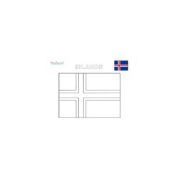 Coloriage du drapeau de l'Islande