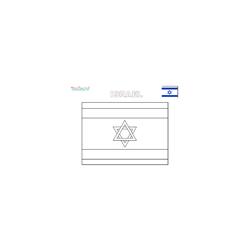 Coloriage du drapeau d'Israel