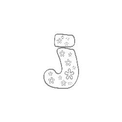 Colorie le J de l'alphabet