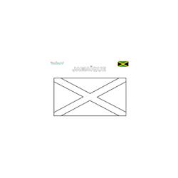 Coloriage du drapeau de la jamaïque