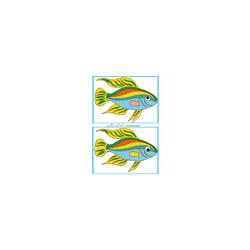 Jeu des 7 erreurs: mer et poisson multicolore
