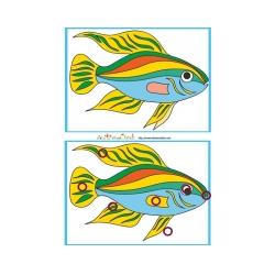 Solution du Jeu des erreurs: mer et poisson multicolore