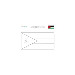 Coloriage du drapeau de la Jordanie
