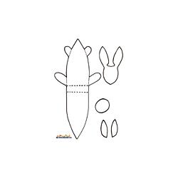 Modèle pour fabriquer un jouet lapin