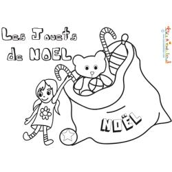 Jouets dans le sac à colorier