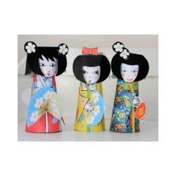 Kokeshi paper toy kokeshi