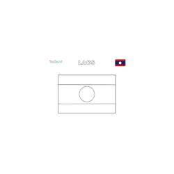 Coloriage du drapeau du Laos