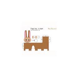 Paper toy lapin à imprimer pour faire un jouet en papier