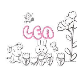 coloriage prénom Léa