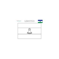 Coloriage du drapeau du Lesotho