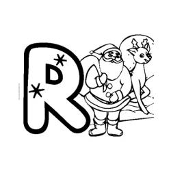 Coloriage alphabet de Noël