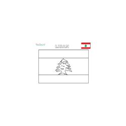 Coloriage du drapeau du Liban