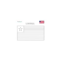 Coloriage du drapeau du Liberia