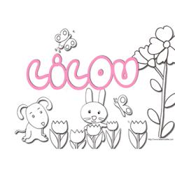 coloriage prénom Lilou