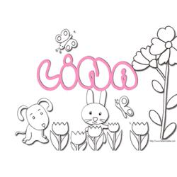 coloriage prénom Lina