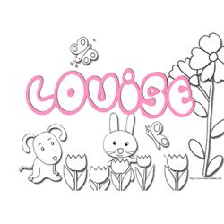 coloriage prénom Louise