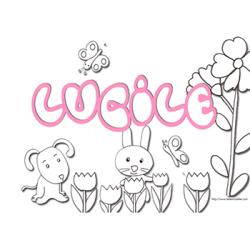 coloriage prénom Lucile