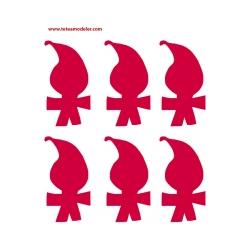 Modele de petit lutin de Noel rouge a imprimer