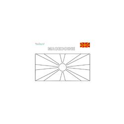 Coloriage du drapeau de la Macedoine