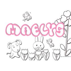 coloriage prénom Maelys