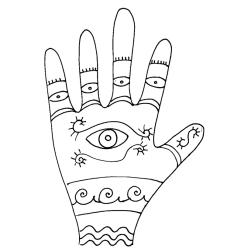 coloriages de la main à imprimer
