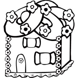 coloriage de la maison de pain d'épices