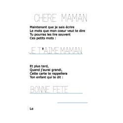 Carte de fête des mères à écrire pour les maternelles