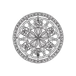 Mandala fleurs et oiseaux