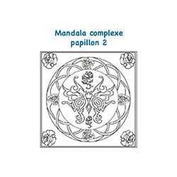 Mandala papillon et fleurs complexe 2